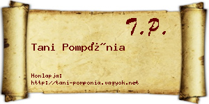 Tani Pompónia névjegykártya